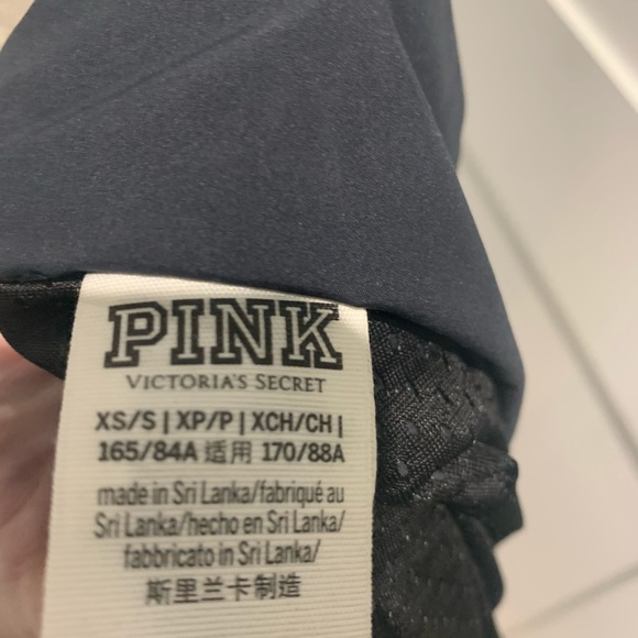 Victoria’s Secret PINK Black & White Logo Windbreaker Jacket | Size XS/S - Picture 5 of 5